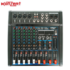 Konzert by Winland KM-60+ 6 Channel Professional Mixer with BT, USB & 99 DSP Effects-Subwoofer