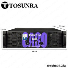 Tosunra by Winland 1350W x 2 CH Powerful High-Current Professional Integrated Amplifier 8Ω TOS-CA30