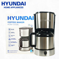 Hyundai Appliances by Winland 1.25L Coffee Maker Double Stainless Wall Thermos Jar 800W (HCM-TJ125L)