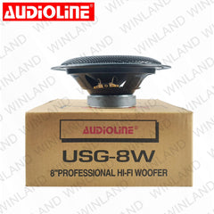 Audioline by Winland 8 Inches Professional Subwoofer Speaker 150-200W/8 Ohms USG-8W