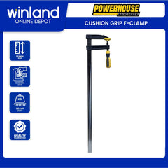 Powerhouse by Winland Industrial Woodwork Heavy Duty Cushion Grip F-Clamp with Rubber Handle