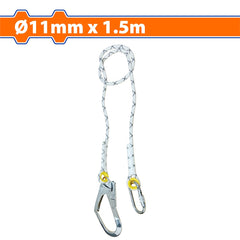 Wadfow by Winland Safety Rope/Lanyard Elastic with 2x Hooks Steel Look 11mm x 1.5m WAQS2515 WAD-HT