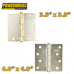 Powerhouse by Winland Loose Pin Hinges Brass Bisagra Satin Brass Finish 3.5 x 3.5 | 4.0 x 4.0