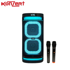Konzert XONIC 6 2x6" Club Sound Speaker with BT,USB/microSD, FM Radio & TWS-4500W PMPO