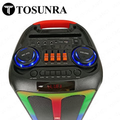 Tosunra by Winland 8-Inch Portable Trolley Party Speaker Box 80W w/ Bluetooth, MP3 Player TOS-SA-28M
