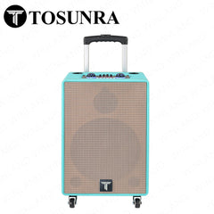 Tosunra by Winland 10inch Active Portable Trolley Speaker Box 50W with Wireless Microphone TOS-SA-10