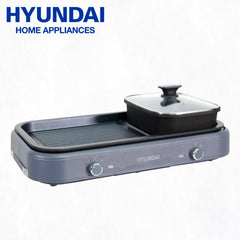Hyundai Appliances by Winland Hot Pot and Grill with Adjustable Heat Control 1700W (Grey)