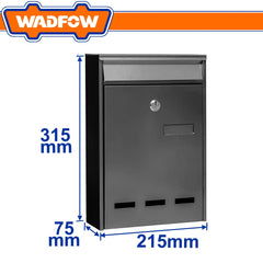 Wadfow by Winland Metal Mailbox - Black