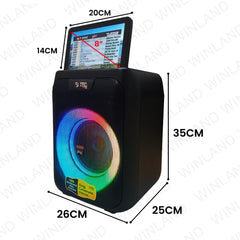 Platinum by Winland PK Karaoke LX15 Party Jukebox with Built-in Screen/Wireless mic 1200W (LX15)