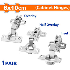 Wadfow by Winland 6 x 10cm Concealed Hinges Cabinet / Hydraulic Hinges (Cabinet Door Hinges) WAD-HT