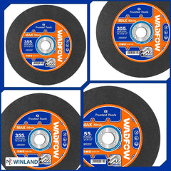 Wadfow by Winland 14in 355mm Abrasive Metal Cutting Disc Cut Off Wheel for Cut Off Machine WAC9314