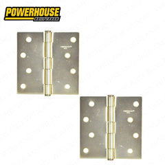 Powerhouse by Winland Loose Pin Hinges Brass Bisagra Satin Brass Finish 3.5 x 3.5 | 4.0 x 4.0