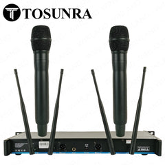 Tosunra by Winland 2-Channel High-Duty Professional UHF/VHF Wireless Microphone System TOS-ATX-800G