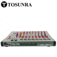 Tosunra by Winland 8 Mono-Channels Mixing Console Input Mixer w/ Digital Effects & USB, BT TOS-DM809
