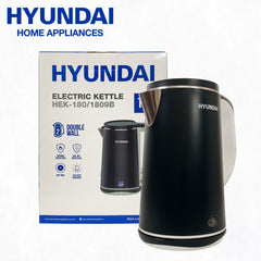 Hyundai by Winland 1.8L Electric Kettle Stainless Steel Inside Pot 1500W - Black (HEK-180/1808)