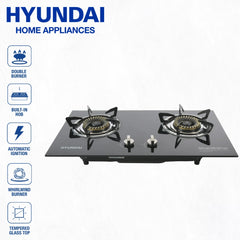 Hyundai Appliances by Winland Two-Way Gas Stove/Built Tempered Glass Top Auto Ignition (HG-A402K)