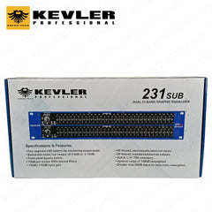 Kevler Professional by Winland Dual 31-Band Graphic Equalizer with Front Panel bypass Switch 231SUB