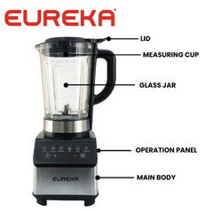 Eureka by Winland 1.5L Power Blender 6 Smart Functions 9 Power Levels 2 Safety Switch 800W EPB-1.5L