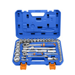 Wadfow by Winland 43PCS/Set Chrome Plated 1/4inches and 1/2inches Socket Set WST3D43 WAD-HT