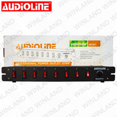 Audioline by Winland 8- Power Outlets Strip fit with Overload Protection Circuit Breaker - M110-1