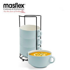 Masflex By Winland 4pcs Stackable Bowl with Rack-CS