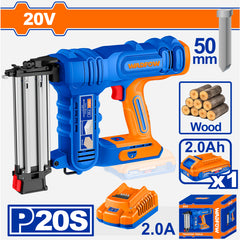 Wadfow P20S/20V Cordless Brad Nailer for Wall Wood Nailing (WCT)