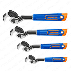 Wadfow by Winland Set of 4 pieces Self Adjusting Steel Pipe Wrench WPW1K04 WAD-HT