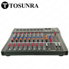 Tosunra by Winland 8 Mono-Channels Mixing Console Input Mixer w/ Digital Effects & USB, BT TOS-DM809