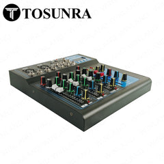 Tosunra by Winland 4-CH Professional Audio Mixer Stereo Live w/ BT USB & Digital Effects TOS-F4-BT