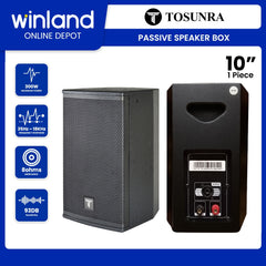 Tosunra by Winland 10in Passive Speaker Box System Audio Sound (SOLD PER PIECE) 300W / 8Ω TOS-LD-T10