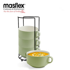 Masflex By Winland 4pcs Stackable Bowl with Rack-CS