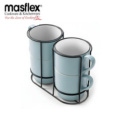 Masflex By Winland 4pcs Stackable Mug with Rack-CS