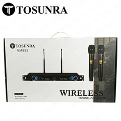 Tosunra by Winland Dual Channel High-Quality Professional UHF Wireless Microphone System TOS-VM888