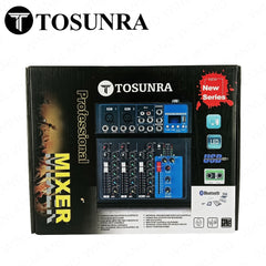 Tosunra by Winland 4-CH Professional Audio Mixer Stereo Live w/ BT USB & Digital Effects TOS-F4-BT