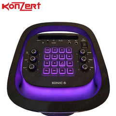 Konzert XONIC 6 2x6" Club Sound Speaker with BT,USB/microSD, FM Radio & TWS-4500W PMPO