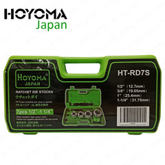 Hoyoma Japan by Winland 7PCS (1/2"-1 1/4") Professional Ratchet Die Stocks for Pipe Threader HT-RD7S