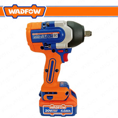 Wadfow P20S/20V Brushless Motor Lithium-Ion Cordless Impact Wrench 780NM WCD1B78 WAD-CT