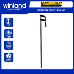 Powerhouse by Winland Industrial Woodwork Heavy Duty Cushion Grip F-Clamp with Rubber Handle