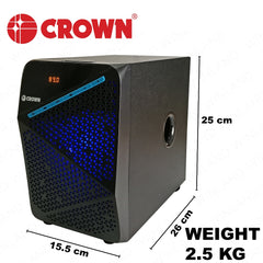 Crown by Winland 2.1 Channel Home Theater Speaker 28Watts With RCA, USB, SD, FM, BT HM-2834