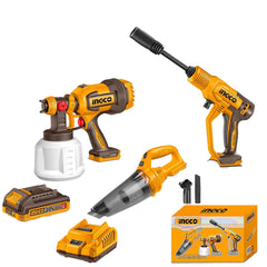 Ingco by Winland P20S/20V Lithium-Ion Cordless 3PCS Combo Kit COSLI230522 ING-CT