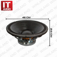 IT Audio by Winland 18" Die-Cast Frame Subwoofer – 1000W RMS - PW1863