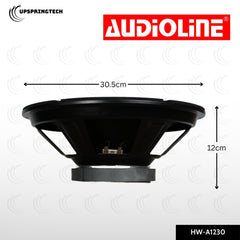 Audioline HW-A1230 12″ Home Hi-Fi Stereo Speaker 300W Dual Impedance