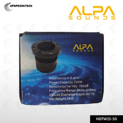 ALPA HDTW25-50 Piezo Tweeter 700W High Sensitivity PA Speaker 4–8Ω