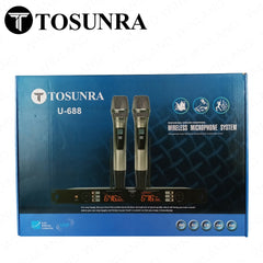 Tosunra by Winland 2-Channel High-Performance Professional UHF Wireless Microphone System TOS-U-688
