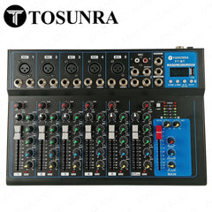 Tosunra by Winland 7-CH Professional Audio Mixer Stereo Live w/ BT, USB & Digital Effects TOS-F7-BT