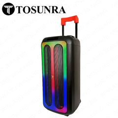 Tosunra by Winland 8-Inch Portable Trolley Party Speaker Box 80W w/ Bluetooth, MP3 Player TOS-SA-28M