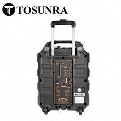 Tosunra by Winland 8inch Active Portable Trolley Speaker Box 60W w/ 1PC Wireless Microphone TOS-N2-8