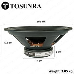 Tosunra by Winland 12-inches High Quality Audio Instrumental Speaker Unit 400W(8ohms) TOS-1208