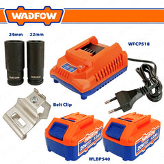Wadfow P20S/20V Brushless Motor Lithium-Ion Cordless Impact Wrench 780NM WCD1B78 WAD-CT