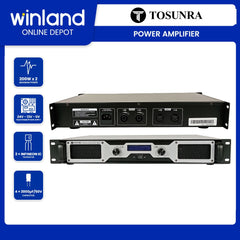 Tosunra by Winland 350W x 2 Stereo Powerful High-Current Professional Integrated Amplifier TOS-P2-2